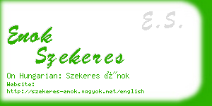 enok szekeres business card